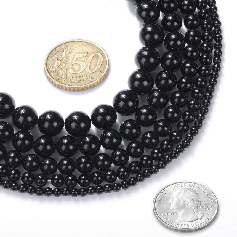STAR LOONG Natural Stone Beads 2mm Black Onyx Agate Gemstone Round Loose Beads Crystal Energy Stone Healing Power for Jewelry Making DIY,1 Strand 15" - Image 2